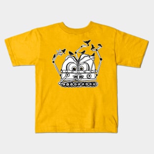 Bird-Loving Robot Kids T-Shirt